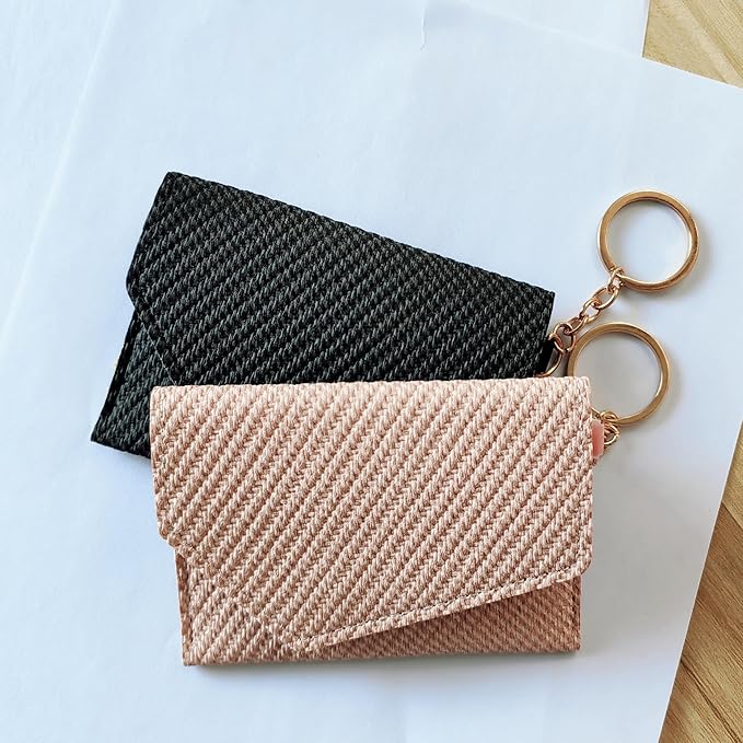Birth Control Pill Case Wallet PU Leather Medicine Holder Keychain (Dark Gery)