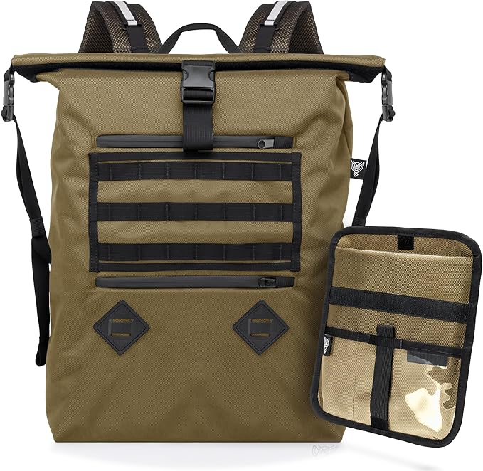Xtreme Sight Line ~ AQUA RT Large Water-Proof Faraday Backpack/Small LITE Faraday Bag Combo ~ Tracking/Hacking Defense ~ Coyote Brown