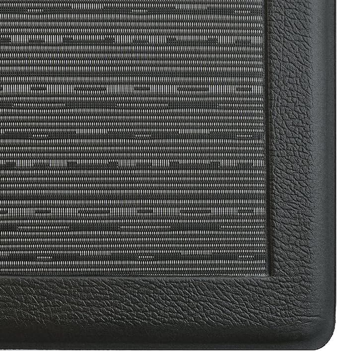 iCustomRug Anti Fatigue Kitchen Mat with Durable textalene Surface, for Comfort While Standing in Kitchen, Bathroom, Workstation Memory Foam Mat 39"×20"×0.50" (L×W×H) in Black