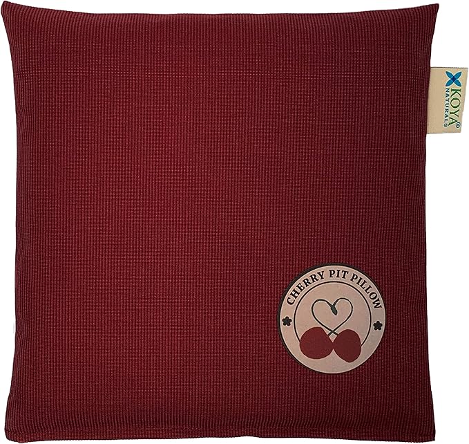 KOYA Naturals Heating Pad Microwavable - Cherry Pit/Stone/Seed Pillow Heat Pack for Neck, Muscles, Joints, Stomach Pain, Menstrual Cramps - Moist Heat Therapy - Made in The USA (Henna Red)