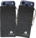 TOMUM EMF Shield Sleeve for Cell Phone - EMF Protection Smartphone Pouch - Anti EMP Bag - Signal Blocking Case for Radiation EMF EMP 5G RFID (Black, 2 Pack)
