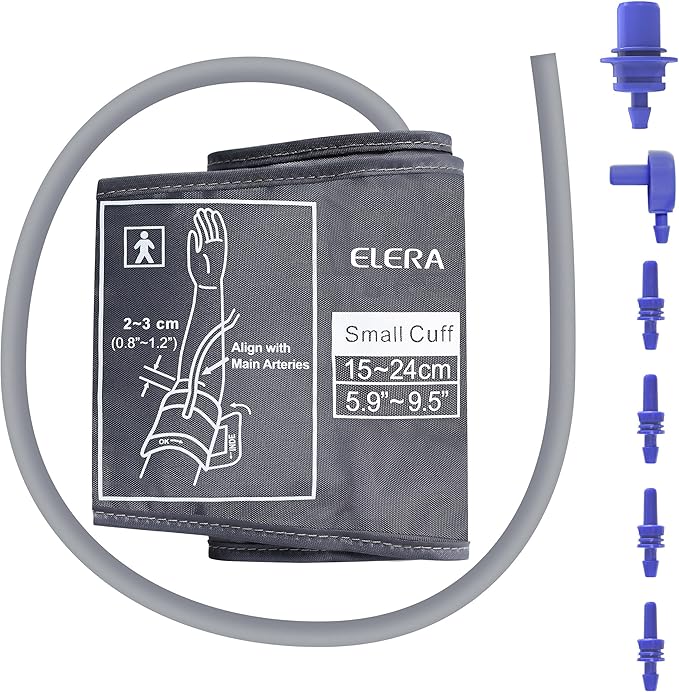 Pediatric Blood Pressure Cuff for Kids & Women - Small Child Replacement BP Cuff (5.9-9.5 Inch Arm Circumference), Compatible with Most Monitors - with 6 Connectors