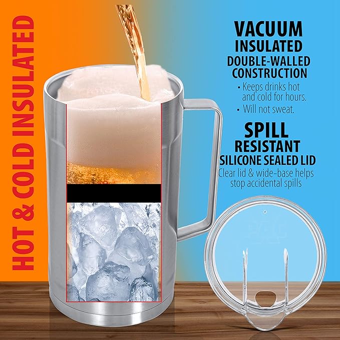 XPAC 84-Ounce (2.5L) Sweat-Free Beverage/Water Pitcher with Lid, Stainless Steel, Vacuum Insulated, Keeps Drinks Cold For Hours