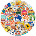 100Pcs Australia Stickers for Luggage, Water Bottle - Australian Stickers and Decals- Australia Party Supplies - Gift for Women & Men