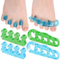 Dr. JK- ToePal Gel Toe Separator, 4 Pairs, Toe Spacers, Bunion Corrector, Green & Blue