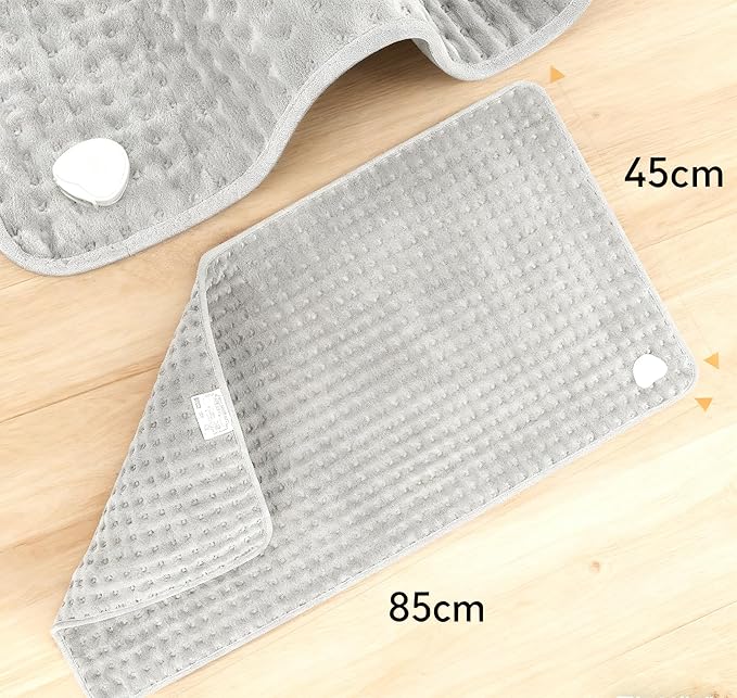 85x45cm Heating Pad for Back & Period Cramps, 9 Settings 4 Timers Heating Pads Large, Auto Shut Off, Machine Washable, Extra Large Heating Pad for Women, Winter & Christmas (85x45cm)