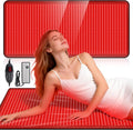 Red Light Therapy Mat for Full Body, 1410 High-Density LEDs Infrared Light Pad, 5 Intensity Levels, 9 Auto-Shutoff Timer Setting, Handheld Controller, Gifts for Athletes, Office Workers, Women, Men