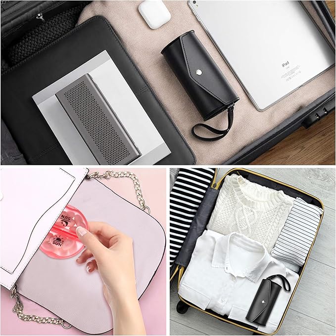 Fullicon PU Case Weekly Pill Box Organiser 2 Times A Day, Travel 7 Day Pill Boxes, Portable Tablet Organiser with Large Compartments for Medicine, Medication, Vitamin, Supplements(Black/Rainbow)