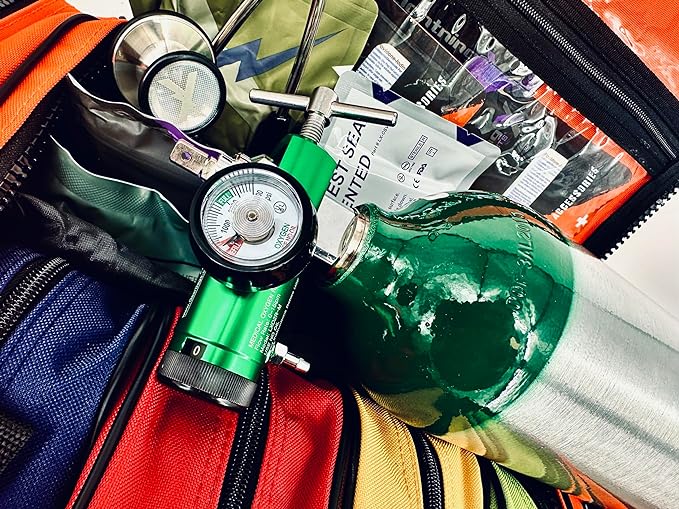 Lightning X Products O2 Mini Oxygen Regulator CGA-870 Gauge Flow Rate 0-15lpm with Wrench