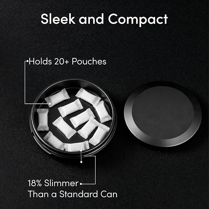 Aluminum Pouch Can – Slim, Lightweight Metal Container for Everyday Carry | Core Series | Obsidian Black