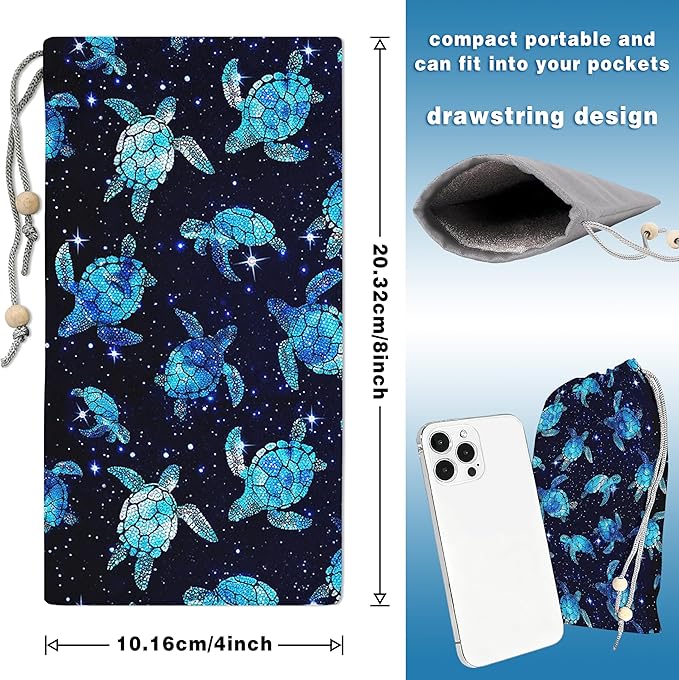 EMF Shield Sleeve for Cell Phone Reduce Signal Anti-EMP Pouch Against Radiation, EMF, 5G, RFID Blocking 4x8 Inch Sea Turtle-Blue Phone Sleeve Bags