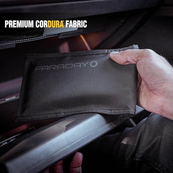 Faraday Defense Faraday Bag Jacket Pro | Magnetic Closure, Shielding - Law Enforcement & Military, Travel & Data Security, Privacy, Anti-Tracking Anti-Hacking Black (Phone Vertical XL)