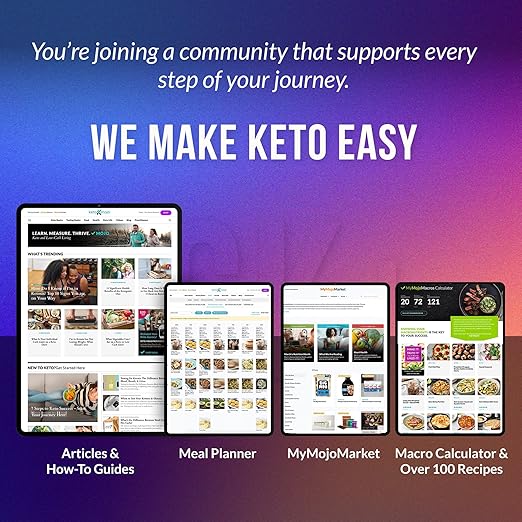 KETO-MOJO GK+ Bluetooth Glucose & Ketone Testing Kit + Free APP for Ketosis & Diabetes Support. 20 Blood Test Strips (10 Each), Meter, 20 Lancets, Lancing Device, and Control Solutions