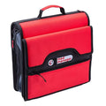 Med Manager Medicine Organizer and Portable Medical Binder, Holds (15) Pill Bottles - (11) Standard Size and (4) Large Bottles, Includes Removable 5-Tab File Folder, Red, 14 x 14 x 4 inches