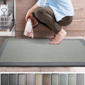 iCustomRug Ergonomic Anti Fatigue Kitchen Mat with Durable textalene Surface, for Comfort While Standing in Kitchen, Bathroom, Workstation Memory Foam Mat 39"×20"×0.50" (L×W×H) in Grey