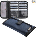 Smooth Trip Folding Pill Organizer - Slim Medicine Wallet and Foldable Pill Pouch Organizer with 8 Food Grade Zip-Close Pill Pouches for Home and Travel Medication Storage