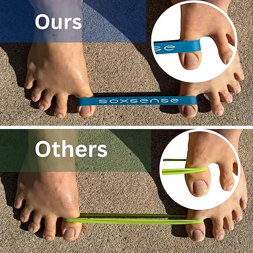 Soxsense Toe Stretcher Bands - Toe Spacers for Bunion Correction, Hallux Valgus Corrector, Foot Stretcher Resistance Band for Bunion Relief 2 PCS