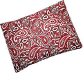 Microwavable Corn Filled Heating Pad and Cold Pack/Washable 100% Cotton Cover (Bandana - Shiny Red, 7.5in W x 11in L)