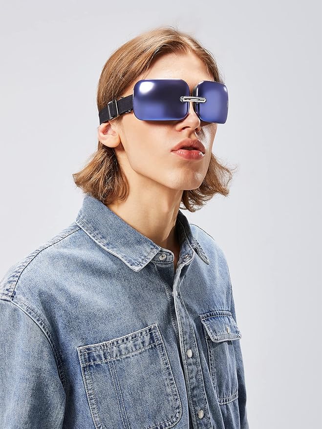 Master Massage E10 Eye Massager Heat & Vibration Relieves Migraines,Dark Circles, Puffiness. Ultra Lightweight, Chic & Stylish, Improve Eye Circulation, Dry Eye, Heated for Eye Relax - Aurora Blue