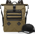 Xtreme Sight Line ~ AQUA RT Large Water-Proof Faraday Backpack/Black Hat Combo ~ Tracking/Hacking Defense ~ Coyote Brown