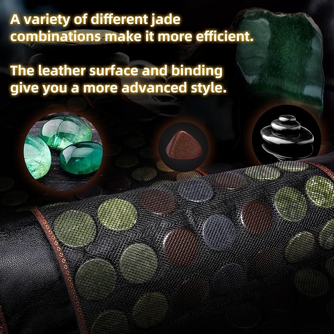Far Infrared Heating Pad, Natural Jade and 2 Different Tourmaline Heating Pad, Electric Heating Pads for Back Neck Shoulders and Abdomen, Auto Shut Off Function (72" X 24")