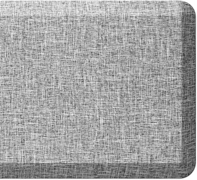 Anti Slip 7/8 inchs Anti Fatigue Kitchen Floor Mat, Ergonomic Comfort Standing Mat, Waterproof Kitchen Runner for Home, Kitchen, Office, Laundry, Garage (Light Gray, 17.3" x 95" -0.87")