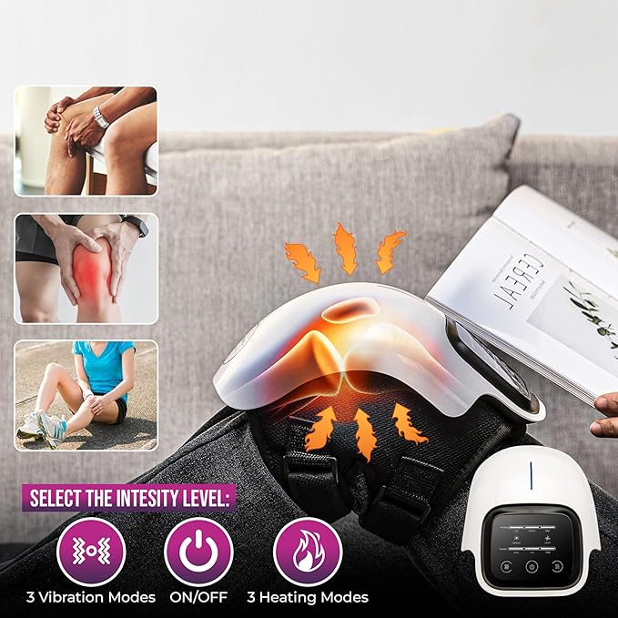 CAP & BOW Knee Massager Heat Red Light Therapy