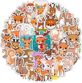 BulbaCraft 100Pcs Deer Stickers and Decals - Woodland, Gold, Whitetail, White Deer Stickers for Water Bottles & Laptops, Gifts for Women & Men
