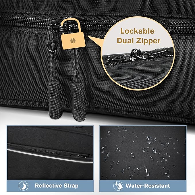 SITHON Pill Bottle Organizer Medicine Storage Bag Medication Travel Carrying Case Manager with Handle, Fixed Pockets for Medications, Vitamins, Medical Supplies, Black
