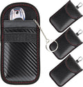 4 Pcs Faraday Bag for Car Keys, RFID Signal Blocking Pouch, Anti-Theft Key Fob Protector, Cell Phone Signal Blocker Case, Car Key Fob Cage (Small)