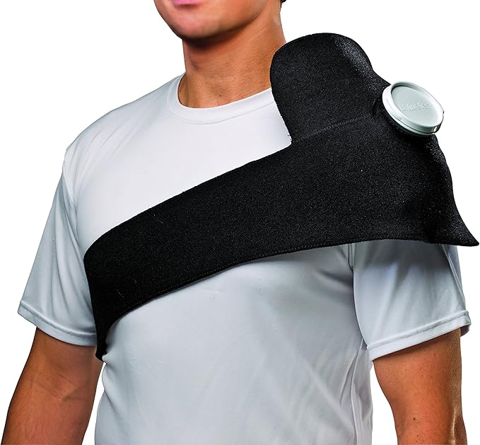 MUELLER Sports Medicine Ice Bag Wrap, Cold Therapy for Injuries and Pain Relief, Ice Pack Included, Black