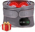Lower Back Massager Waist Belt - Red Light Therapy, 3 Heating & Vibration Levels, Touchscreen Control, Adjustable Size, Multi-Use Heating Pad for Back/Stomach/Neck Pain Relief, Heated Back Brace