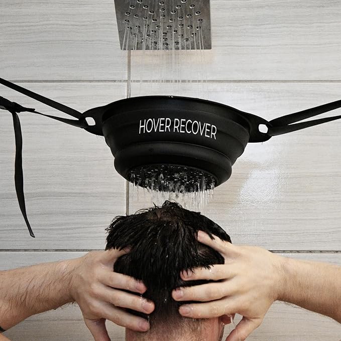 Ice Shower | Portable Cold Therapy Attachment for Any Shower | Ice Bath Recovery for Sore Muscles, Stress Relief, Camping, Hiking & Post-Workout Plunge | Home Cold Plunge Tub – Black