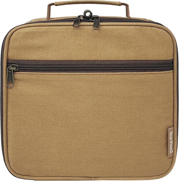 Medium Travel Pill Bottle Organizer, Slim Medicine Bag, Carrier for Medications and Medical Supplies - Khaki Canvas