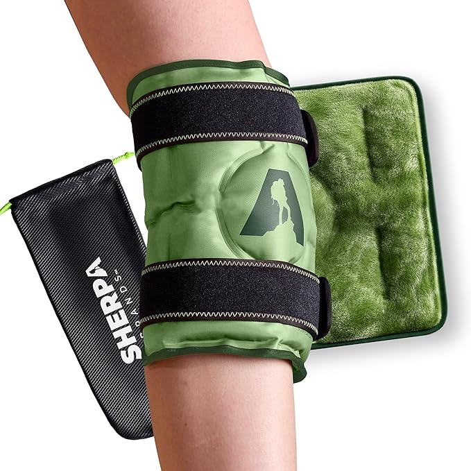 Knee Ice Pack Wrap, Soft Ice Pack for Knee Compression for Knee Pain Relief, Leg Injuries, Swelling, Knee Replacement, Arthritis, Meniscus Tear, ACL - Green