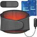 CooCoCo 2-in-1 Heating Pad & Ice Packs for Back Pain Relief, FSA Wearable Heated Pad for Period Cramps, Reusable Lower Back Gel Cold Pack for Sciatica Pain, 5 Heating Levels
