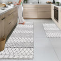 Arttown Moroccan Anti Fatigue Kitchen Mats for Kitchen Floor, Boho Kitchen Mats Cushioned Anti Fatigue Rug, Waterproof Non-Slip Washable Kitchen Rugs and PVC - Grey