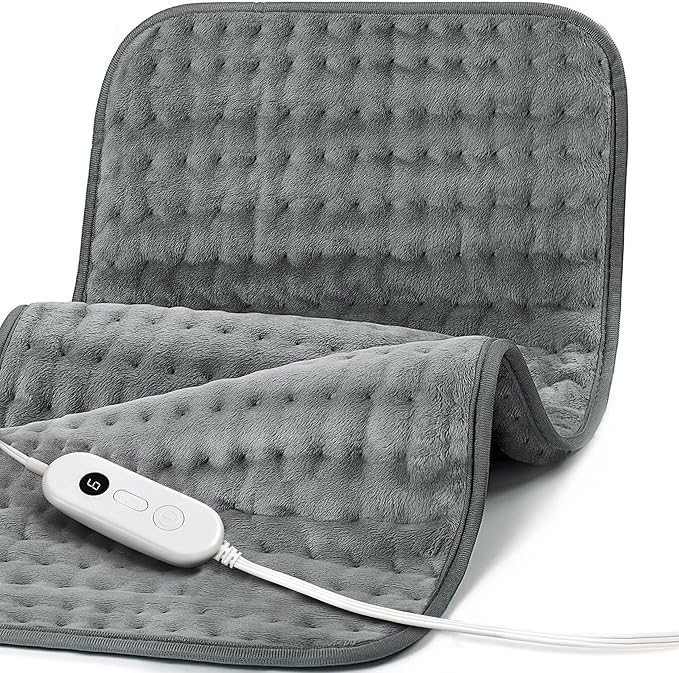 Heating Pad for Back Pain Relief, XL 33" x 17" Heating Pad for Neck, Shoulders, Back & Cramps, Electric Heating Pad Xl with Moist & Dry Heat Therapy, 6 Heat Settings, Auto-Off, Machine Washable