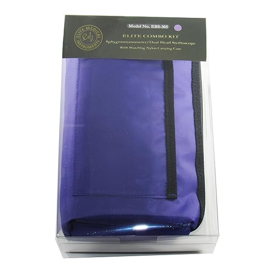 EMI Professional Deluxe Purple Aneroid Sphygmomanometer and Sprague Rappaport Stethoscope Set Kit #330