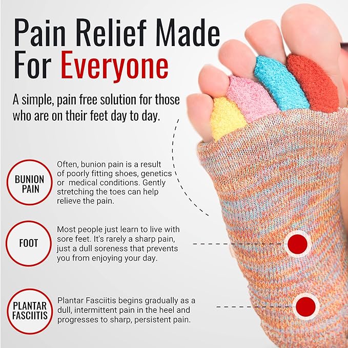 My Happy Feet Foot Alignment Socks with Toe Separators – Holiday Socks for Women & Men - Cozy Christmas Gift Idea