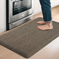 Kitchen Mats for Floor Cushioned Anti-Fatigue Kitchen Floor Mat Non Slip Kitchen Rugs for Floor Absorbent Memory Foam Comfort Standing Mat for Front of Sink, Office, Laundry(Black, 17.3"x28")