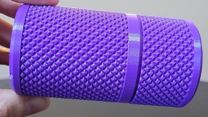 Eye Drop Vials Holder & Storage Case - Securely Store Seven (7) Single-Use Vials - Screw-On Lid, Knurled Pattern - Keep Vials Safe & Organized to Keep Track of Your Daily Usage (Purple)