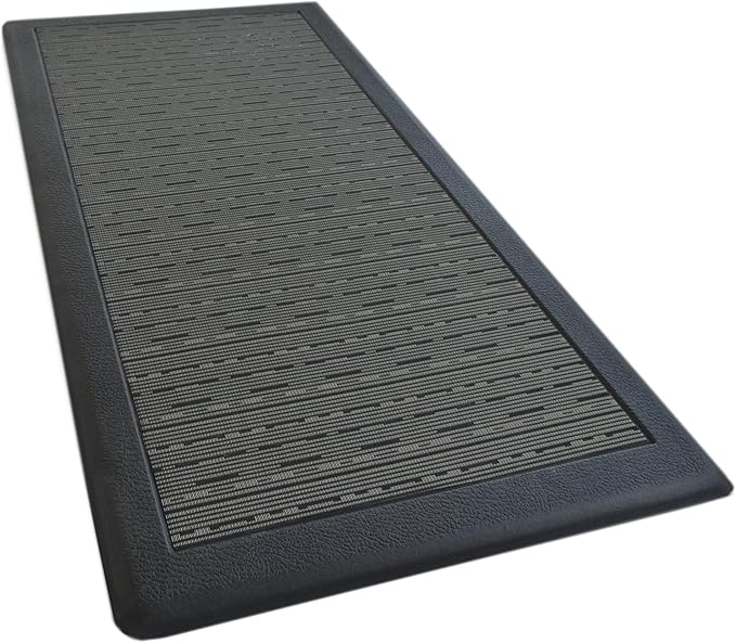 iCustomRug Anti Fatigue Kitchen Mat with Durable textalene Surface, for Comfort While Standing in Kitchen, Bathroom, Workstation Memory Foam Mat 39"×20"×0.50" (L×W×H) in Black
