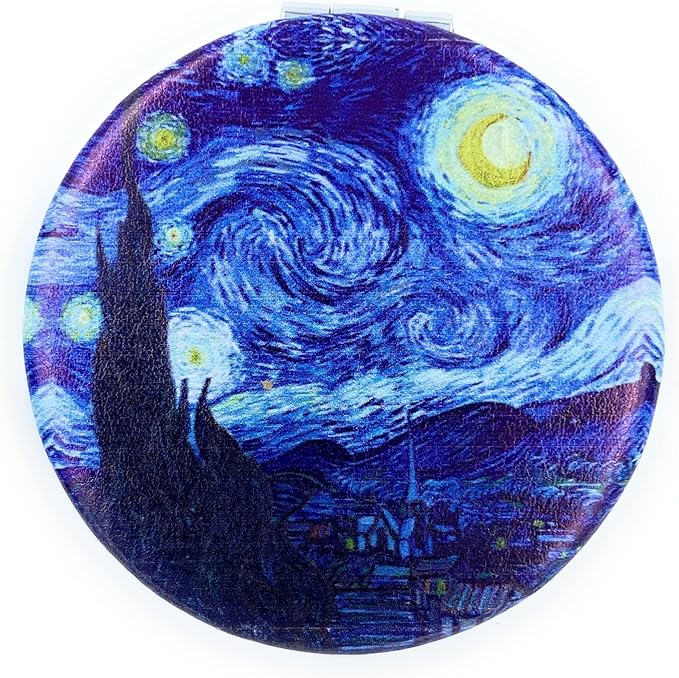 Pill Box Pill Case Small Pill Organizer for Purses Starry Night Van Gogh Pocket Medicine Case Artistic Gifts for Women