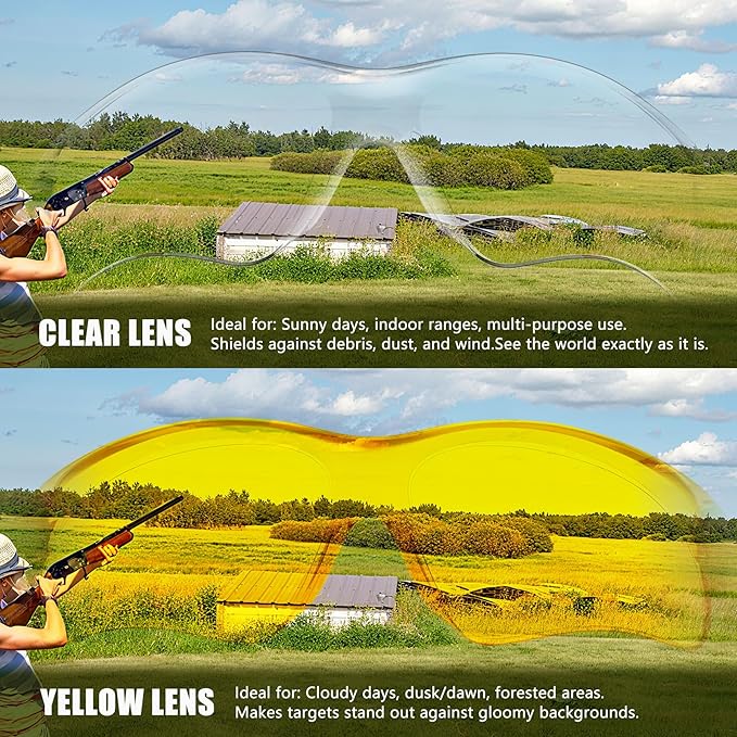 Shooting Glasses for Youth & Small Face Adults - Anti-Fog ANSI Z87.1 Certified Teens Range Shooting Eye Protection