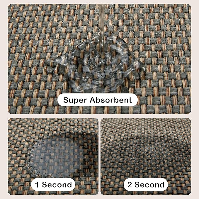 Kitchen Mats for Floor Cushioned Anti-Fatigue Kitchen Floor Mat Non Slip Kitchen Rugs for Floor Absorbent Foam Comfort Standing Mat for Front of Sink, Office, Laundry(Grey/Green, 17.3"x28")