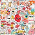 100Pcs Anatomy Stickers - Medical Doctor Physiology Stickers for Laptop, Water Bottle - Sonography Radiology Healthcare Nurse Bone Decals
