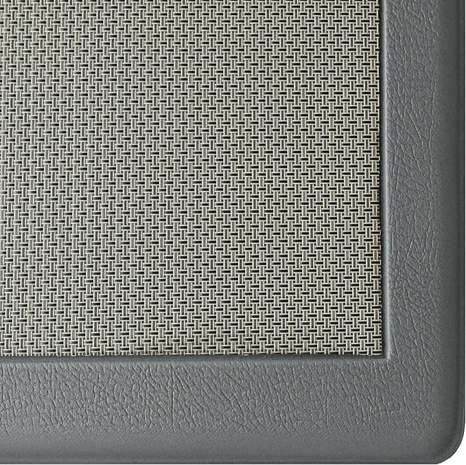 iCustomRug Ergonomic Anti Fatigue Kitchen Mat with Durable textalene Surface, for Comfort While Standing in Kitchen, Bathroom, Workstation Memory Foam Mat 39"×20"×0.50" (L×W×H) in Grey