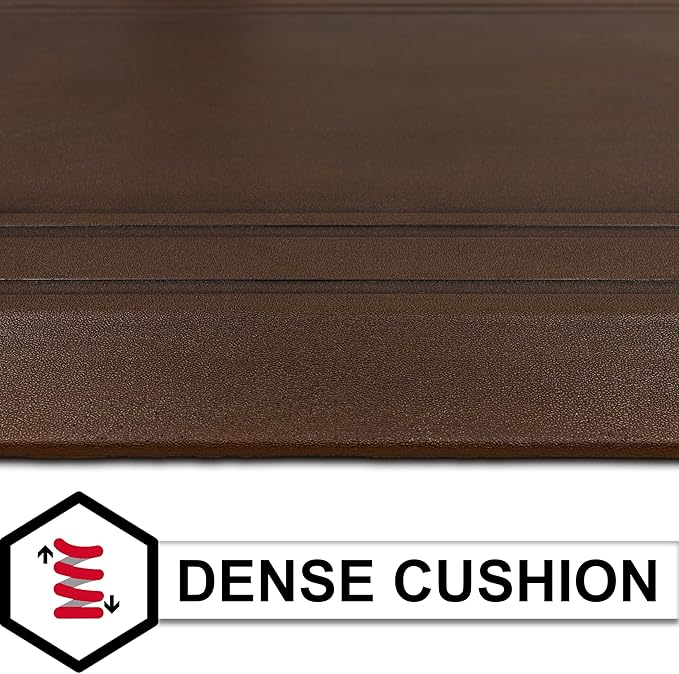 Tempur-Pedic Ultra Comfort Anti-Fatigue Frame Copper 1' 8" x 3' 6" Kitchen Floor Mat Cushioned Ergonomic Standing Desk Mat Waterproof Non-Skid Foam