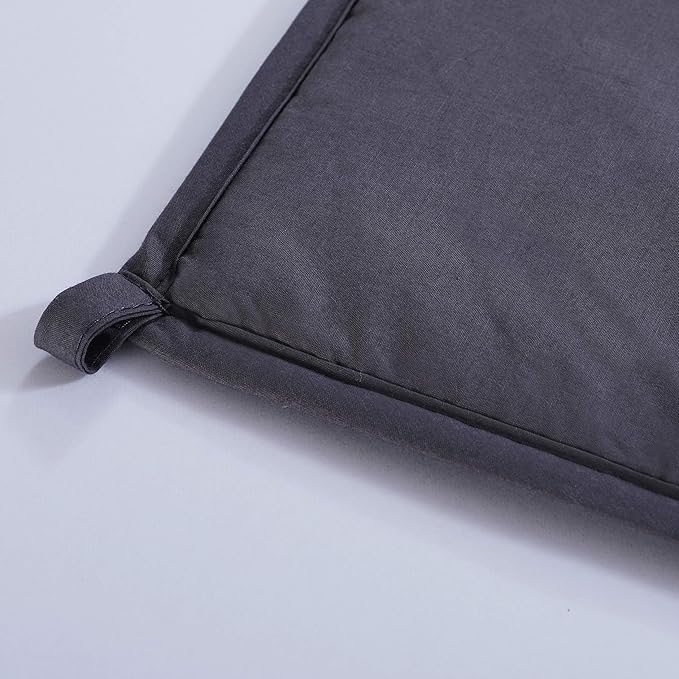 Dream Lab Plush 15lb Weighted Blanket with Removable & Washable Cover, Charcoal, 48" x 72"